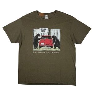 Salida Colorado Olive Green Graphic Tee